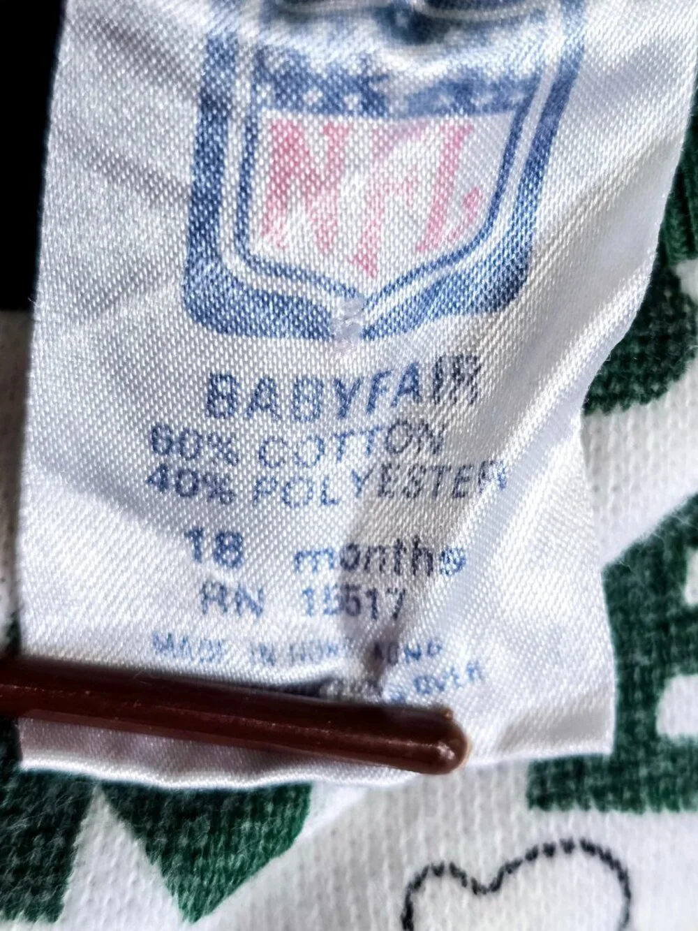 Vintage 1990s BabyFair Green Bay Packers 2 Pc Outfit Infant Girl 18 Mos.